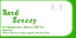 mark berecz business card